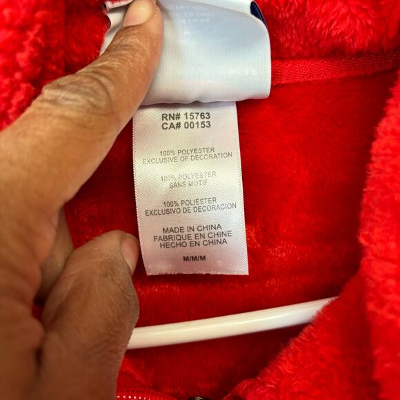 Champion Fresno State Bulldogs Jacket Fuzzy Cozy Mens Medium Embroidered Logo - Picture 11 of 15